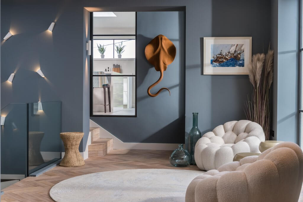 devon home, interior design, hallway, luxury interiors