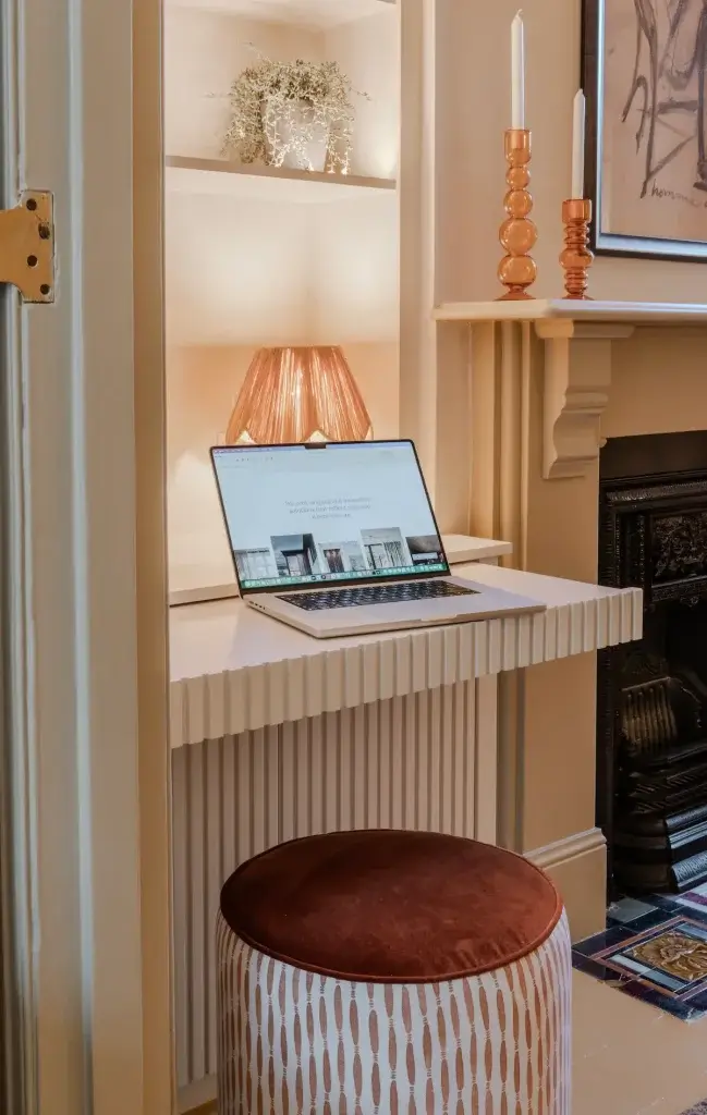 devon home, interior design, deskette, luxury interiors, shelf